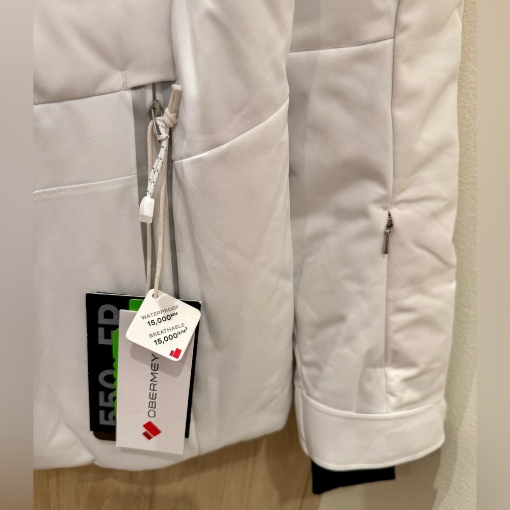 NWTs Obermeyer Cosima Down Ski Jacket. White. Sz. 12 - Picture 8 of 16